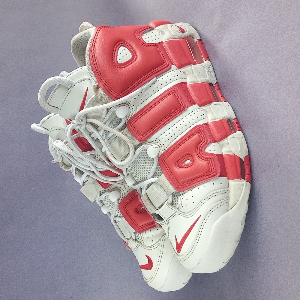 Nike Air More Uptempo Varsity Red Athletic Shoes 414962-100 - Picture 11 of 14